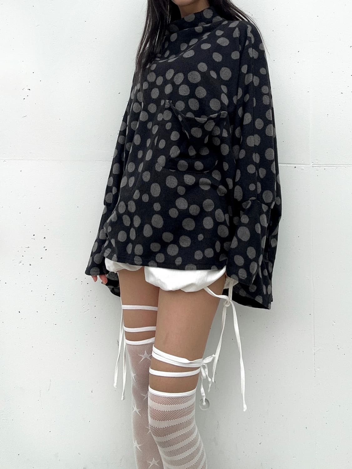 Dot poncho pocket top 상품이미지7