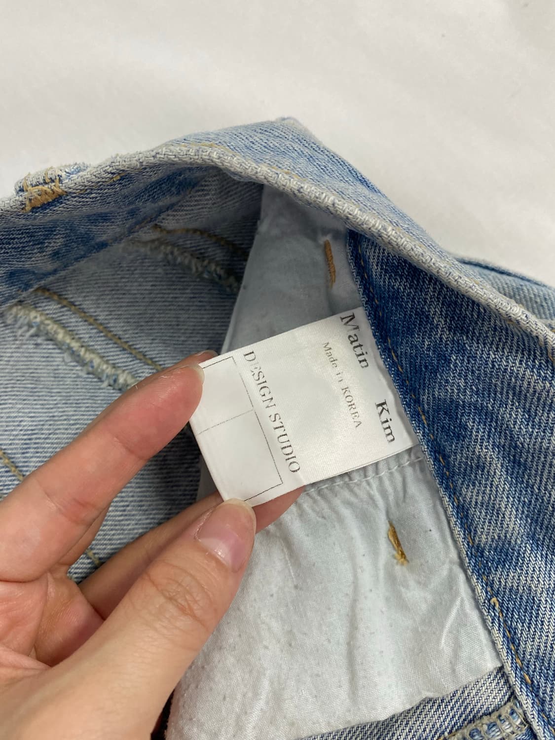 마뗑킴 컷팅 루즈 데님팬츠  상품이미지6