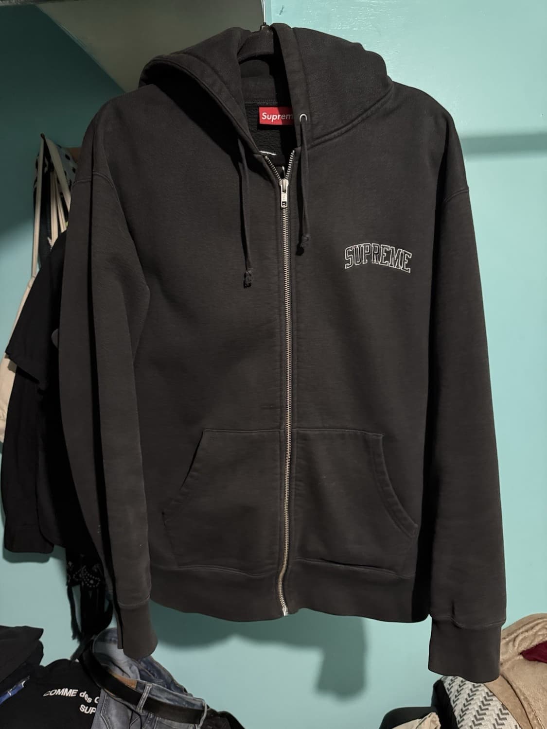 22FW 슈프림 도우보이 후드집업 블랙 상품이미지1