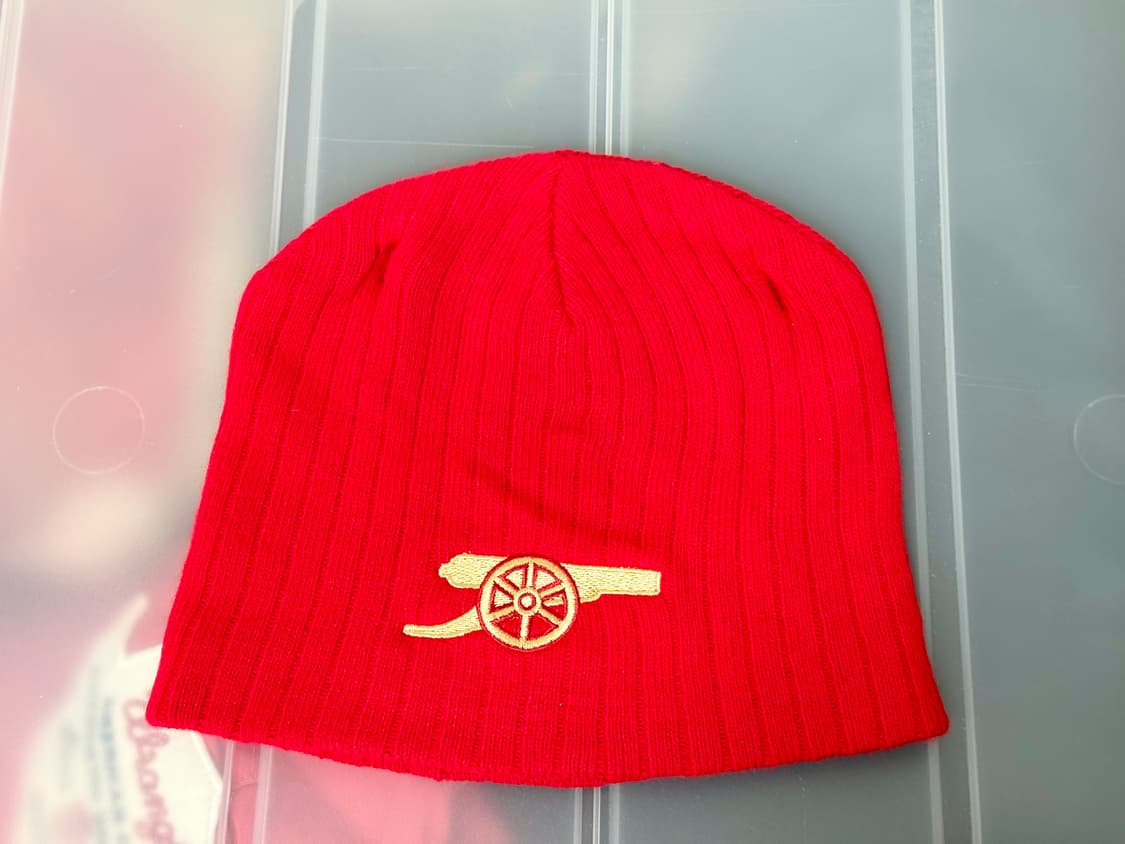 아스날 아크릴 숏 비니 모자 영국산 상품이미지1