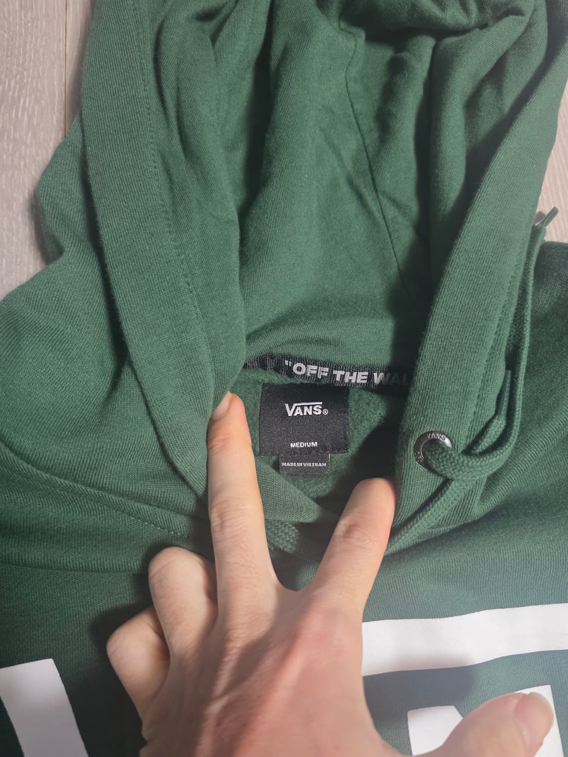 Vans 그린 후드티 상품이미지3