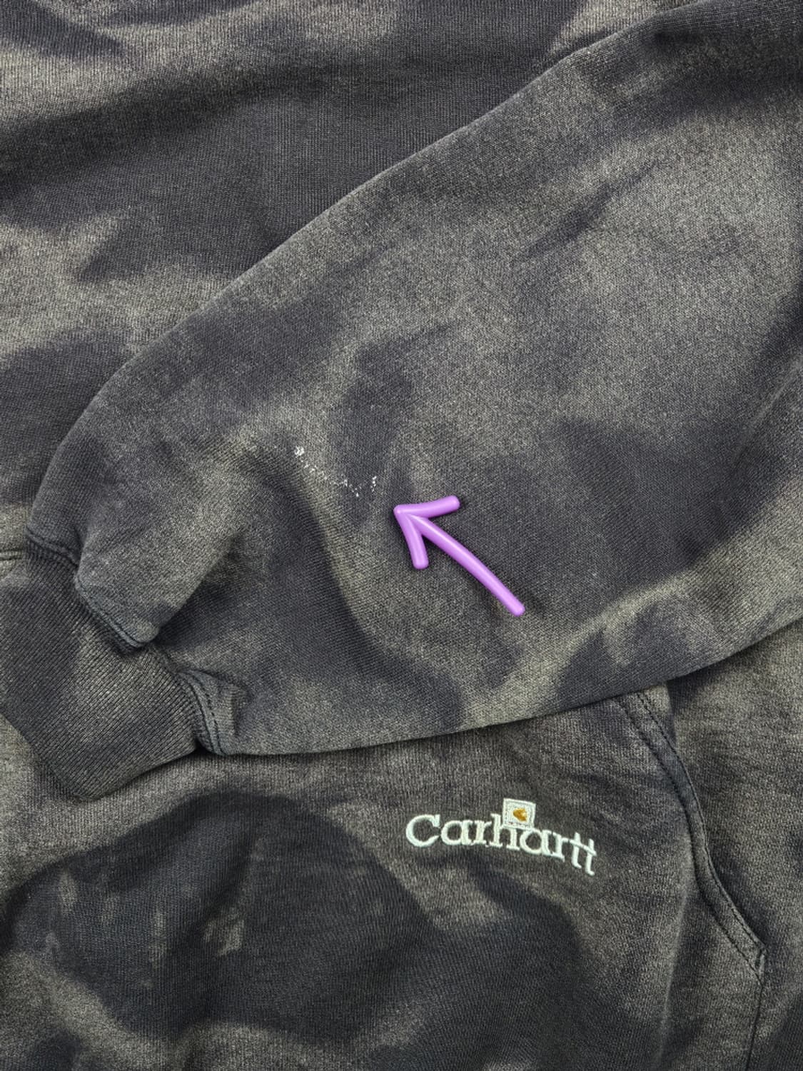 칼하트 다잉 워시드 커스텀 스웻 후드 티셔츠 (상세설명참조)/ 10136 상품이미지8