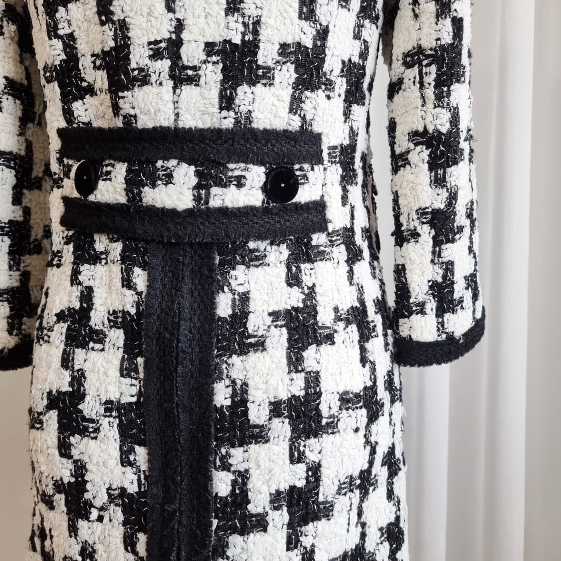 미샤 MICHAA 블랙라벨 프레스티지 울38 트위드 자켓 (55)상태최상 상품이미지8