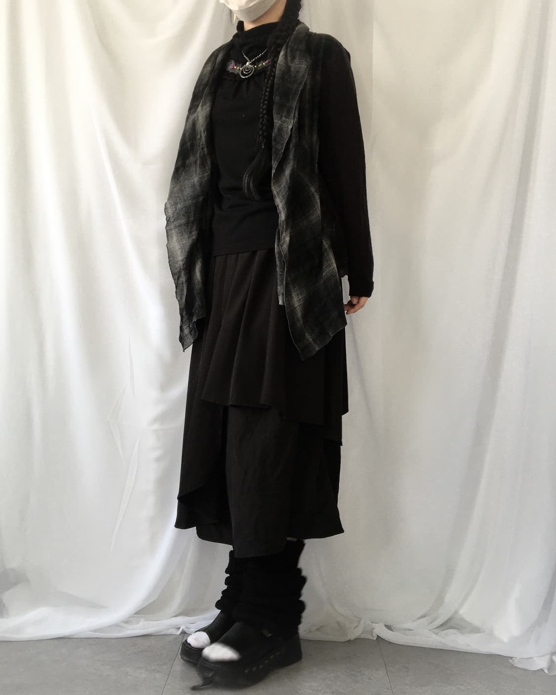 Axes femme lace point high neck sleeve 상품이미지7