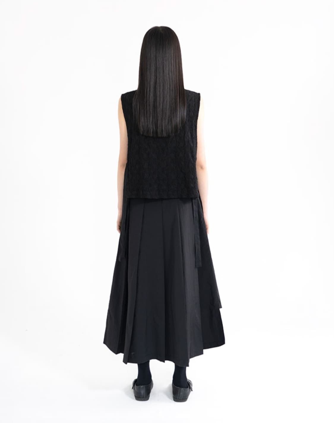 새상품) 유노이아 플리츠 스커트 s사이즈 high low 상품이미지6