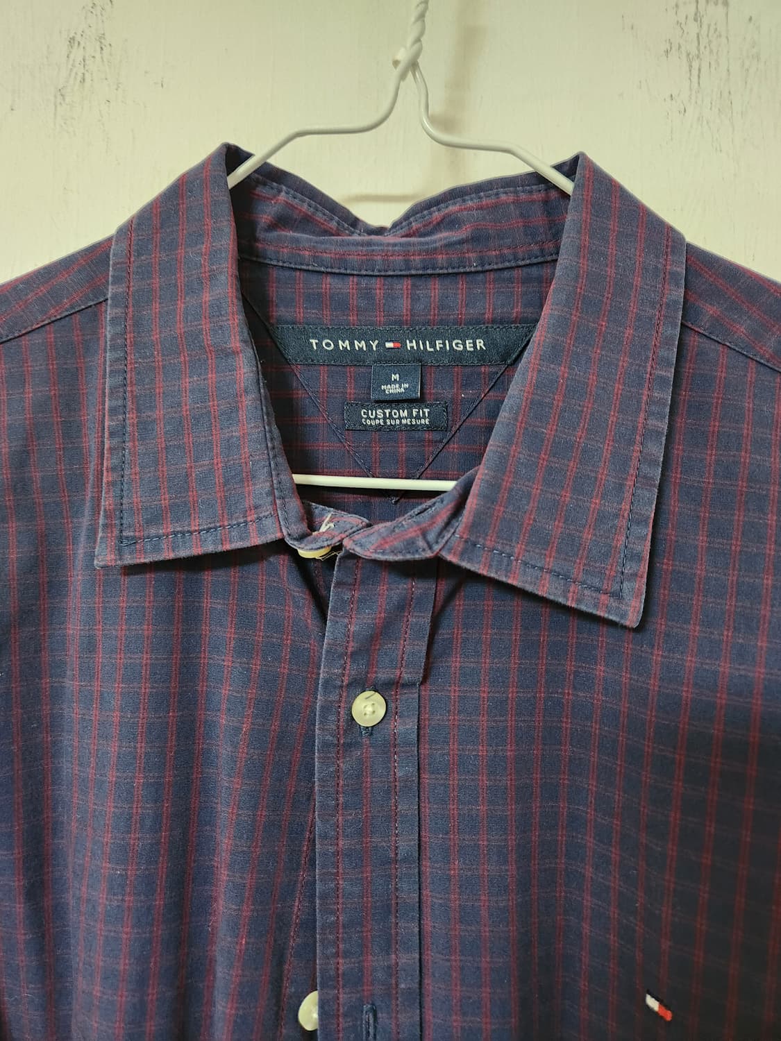 타미힐피거 체크 긴팔 셔츠 남방  M  커스텀핏 상품이미지3