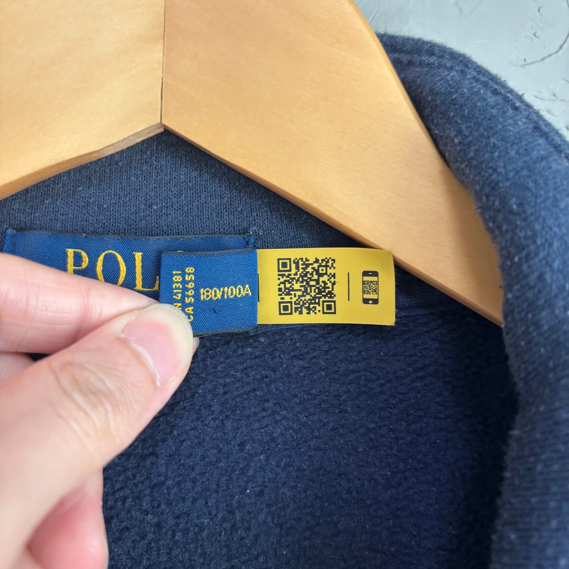 폴로 랄프로렌 반집업 맨투맨 네이비 상품이미지4