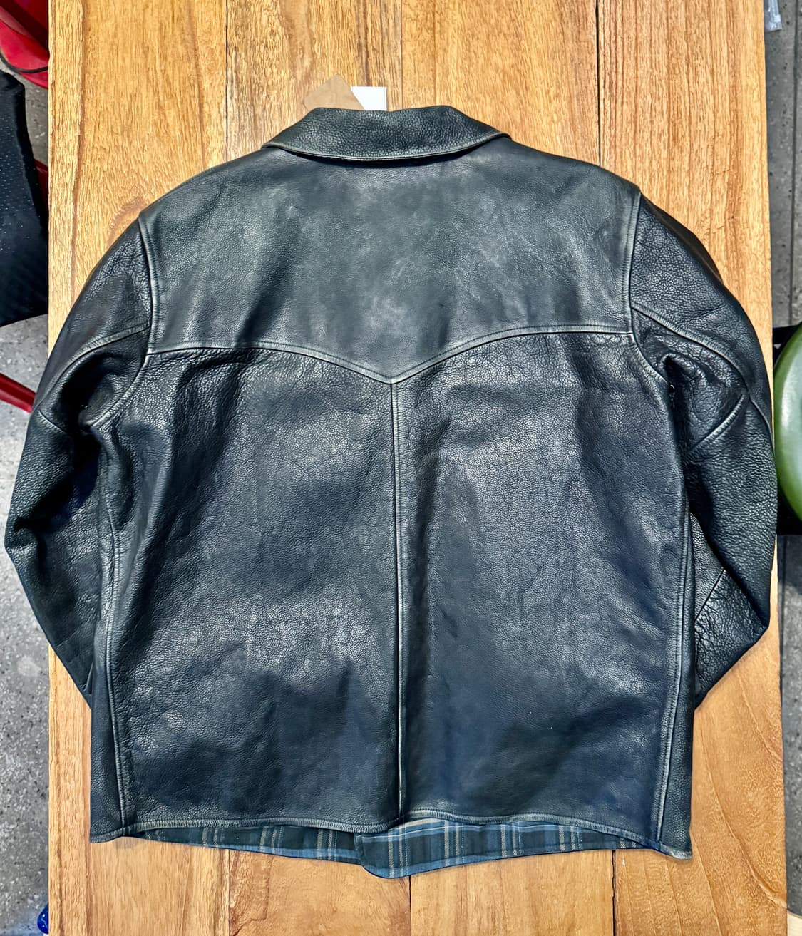 RRL 더블알엘 카우레더 카 코트 상품이미지2