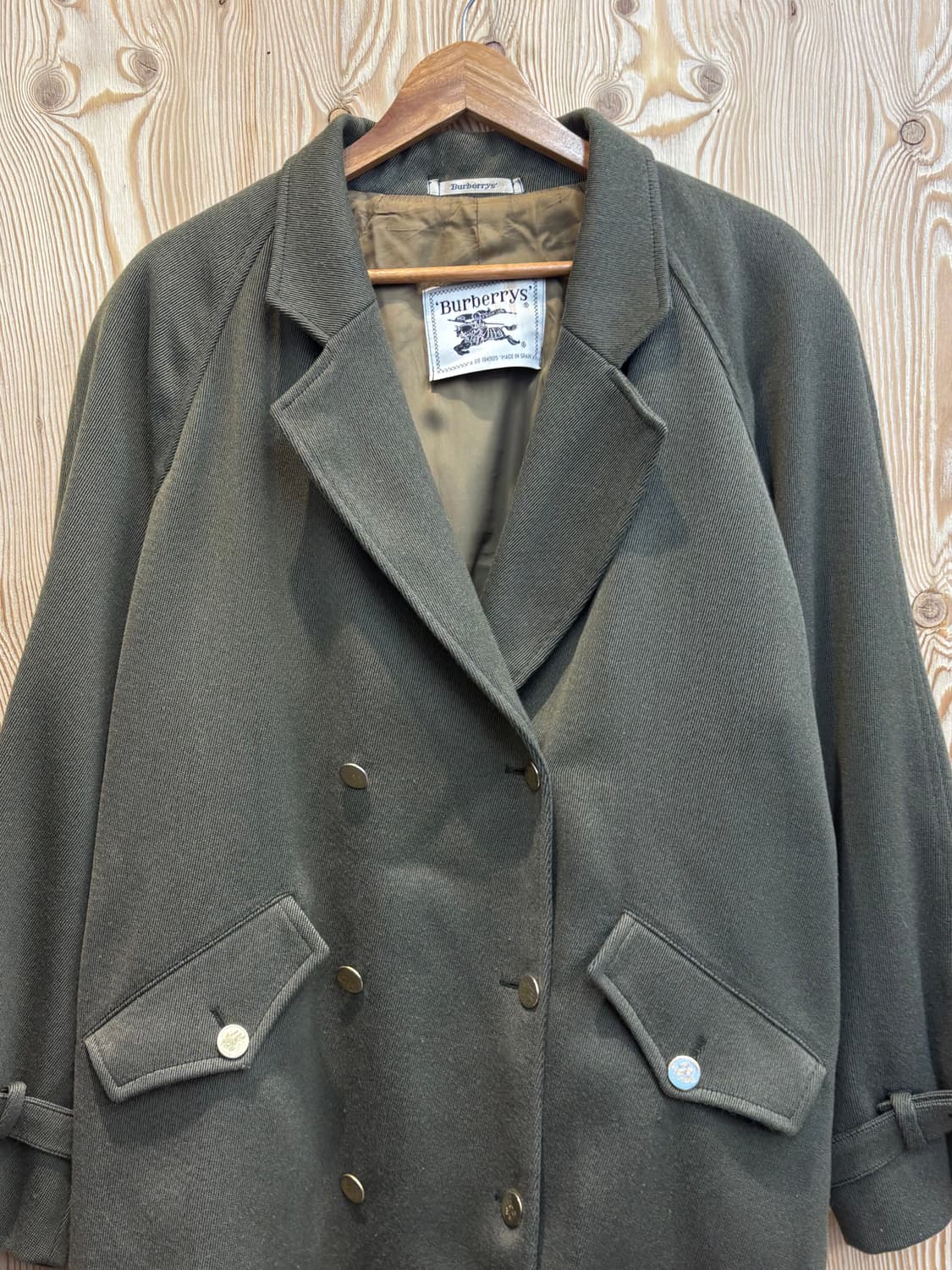 90s 버버리 더블버튼 코트 상품이미지3