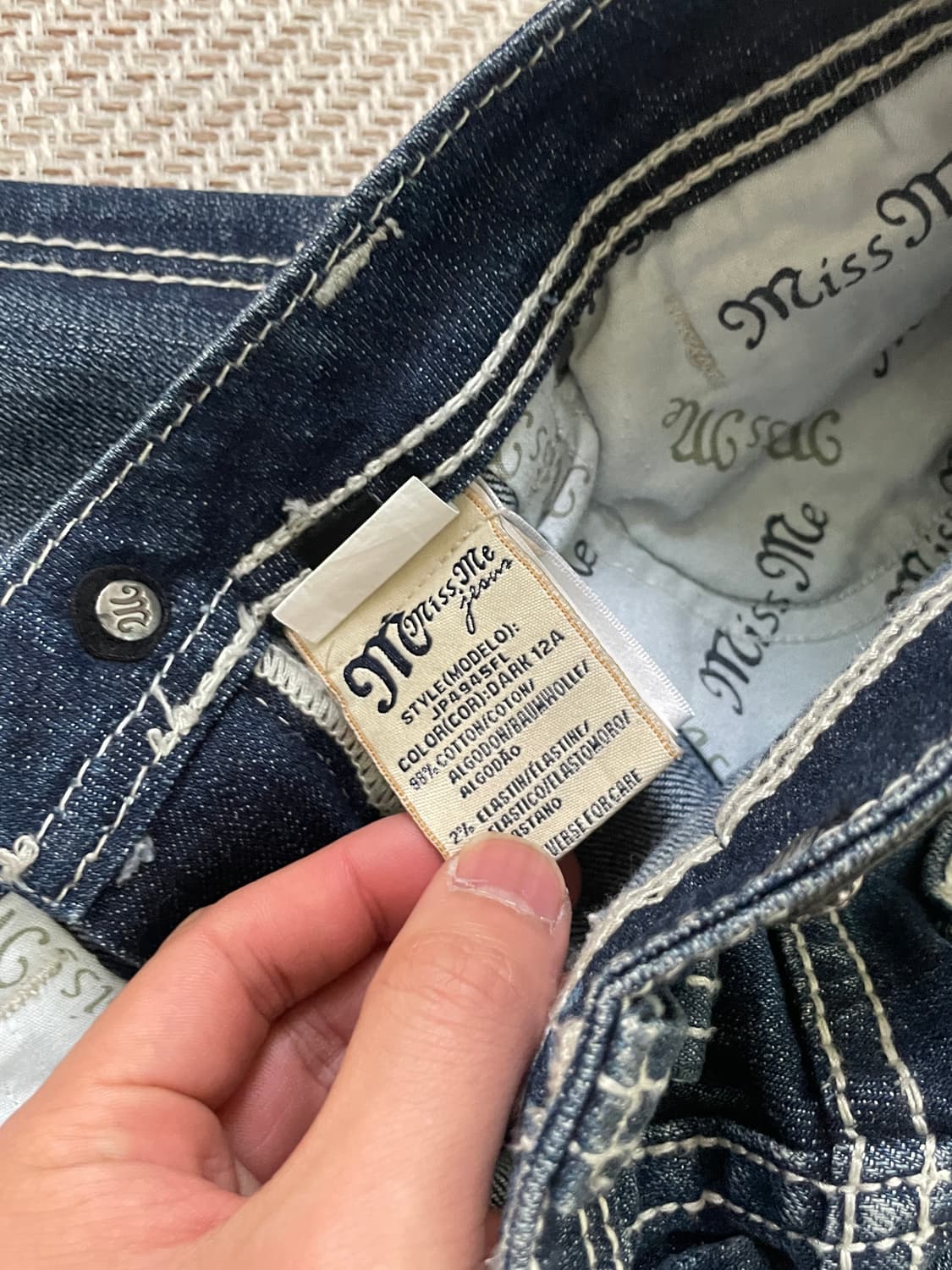 Miss me 미스미 별 스톤 자수 플레어 데님 팬츠 goa J03564 상품이미지6