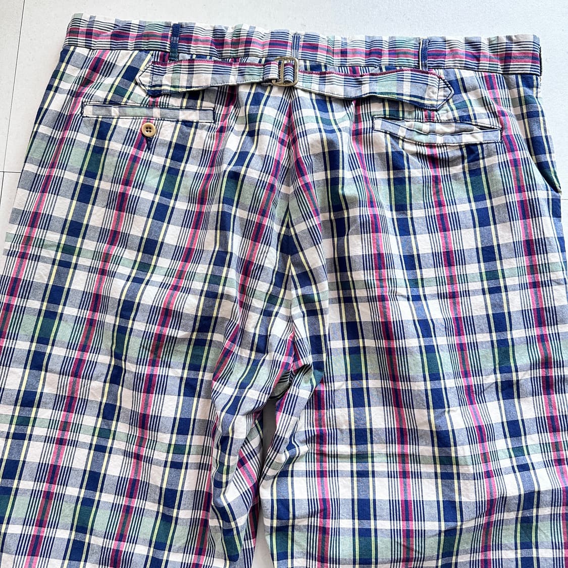 90s 폴로 랄프로렌 마드라스 체크 신치백 코튼 팬츠 38x30 상품이미지7