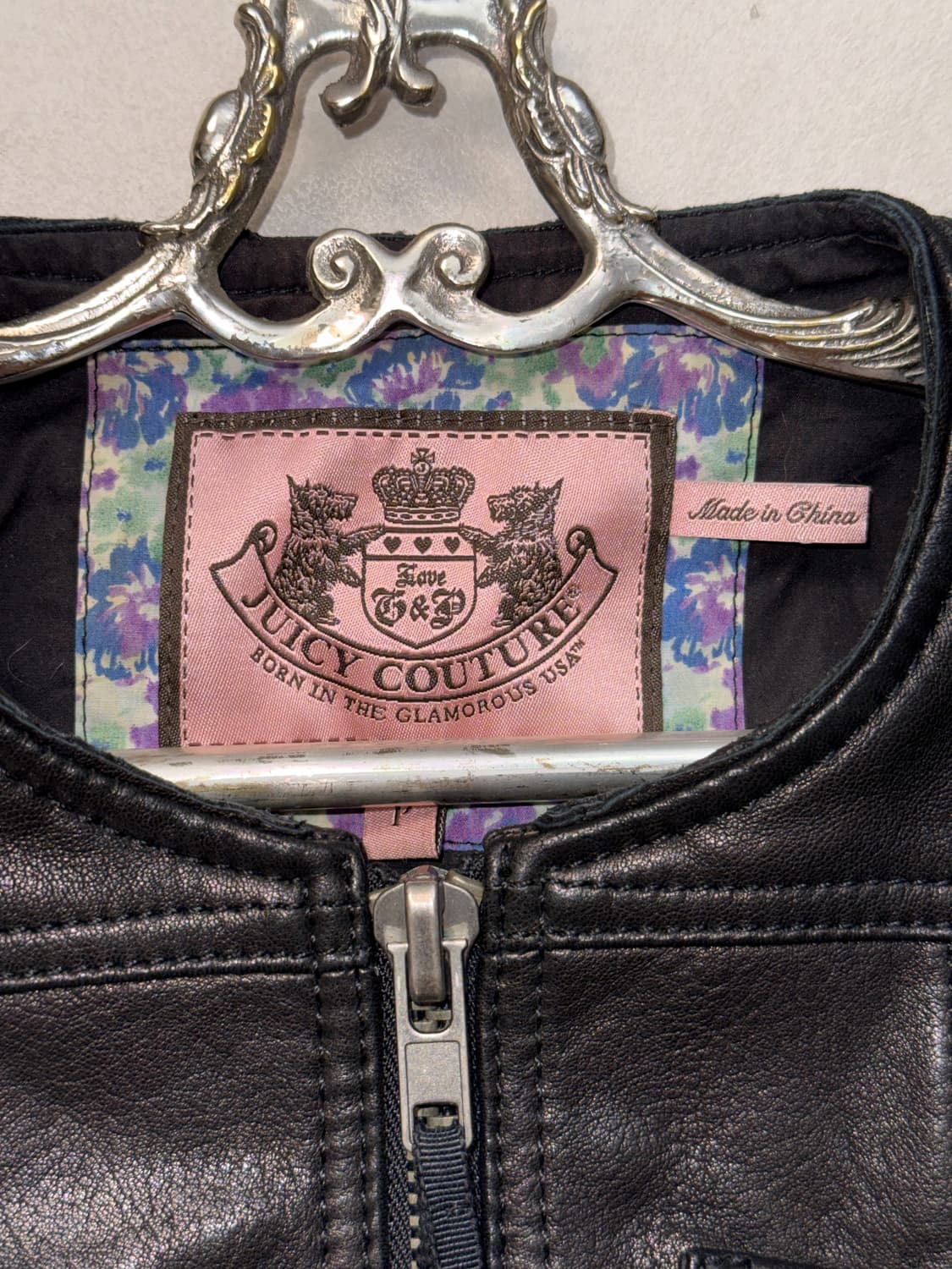 Juicy Couture black lamb skin frill vest 상품이미지4