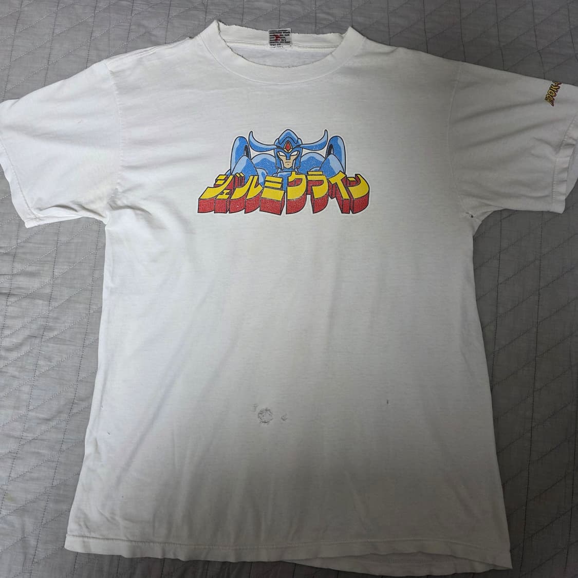 [L] 90s 훅업스 HOOK UPS 빈티지 티셔츠 화이트 트래쉬드 상품이미지1