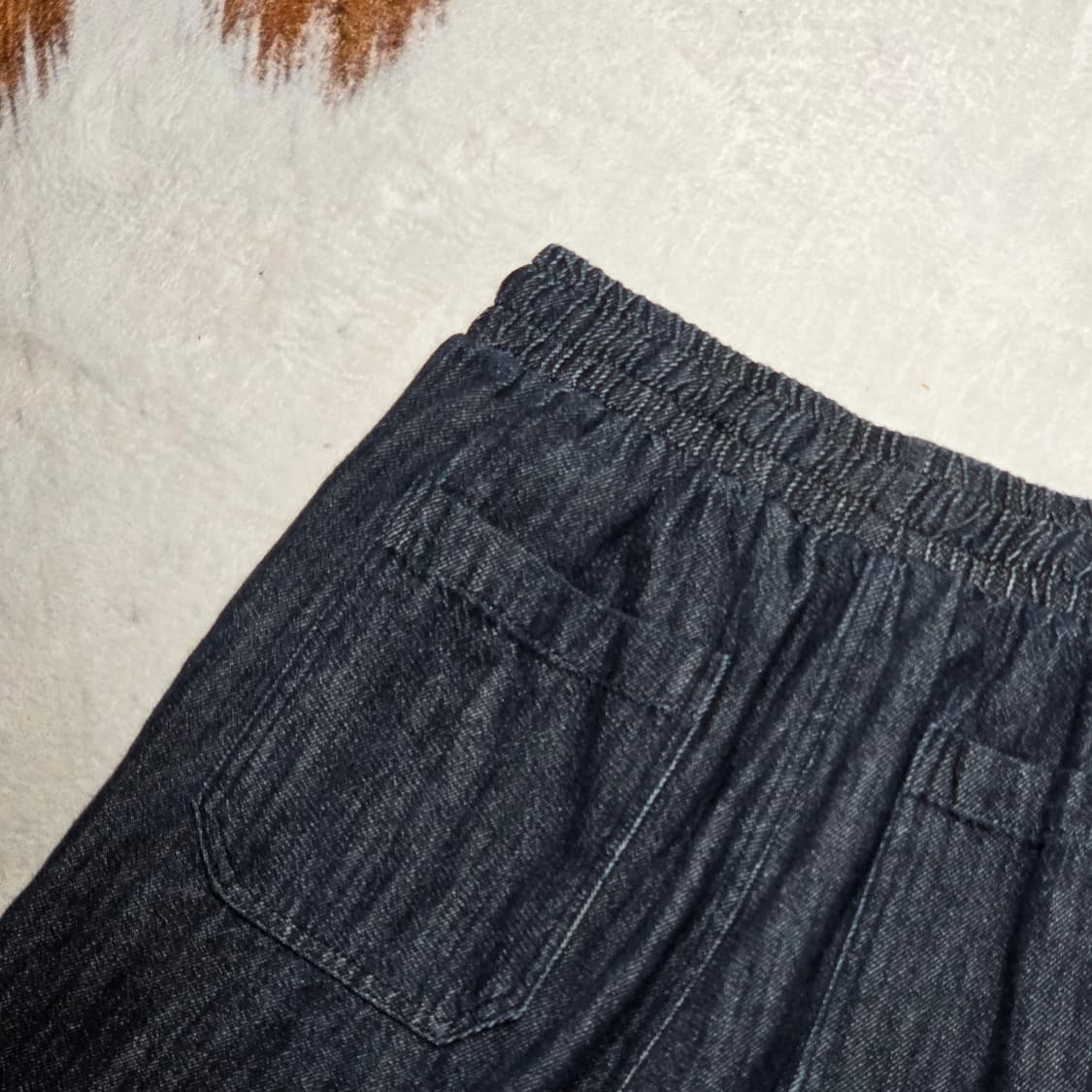 벨로아 와이드 밴딩 데님팬츠 상품이미지5