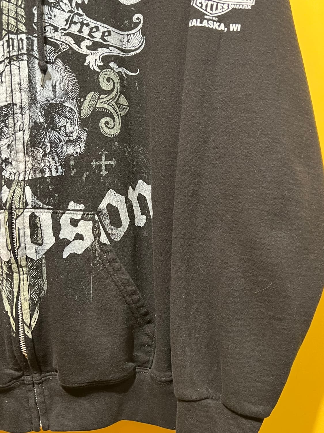 [L] 할리데이비슨 스컬 후드집업 블랙 빈티지 바이커 아메리칸 캐주얼 상품이미지8