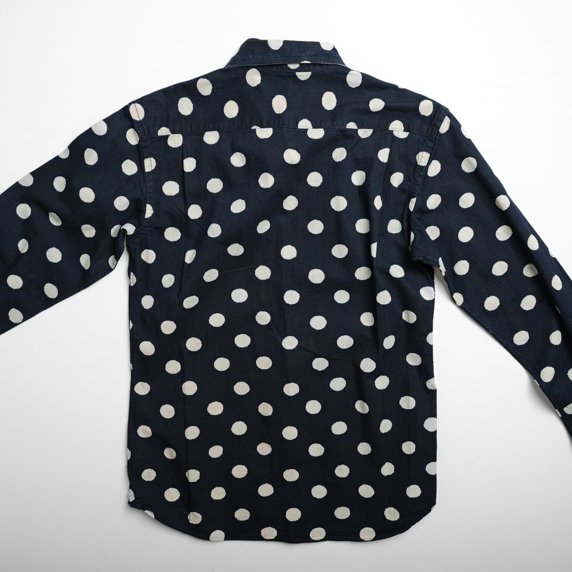 45rpm 도트 인디고 셔츠 3사이즈 (추천 55-66) 상품이미지4