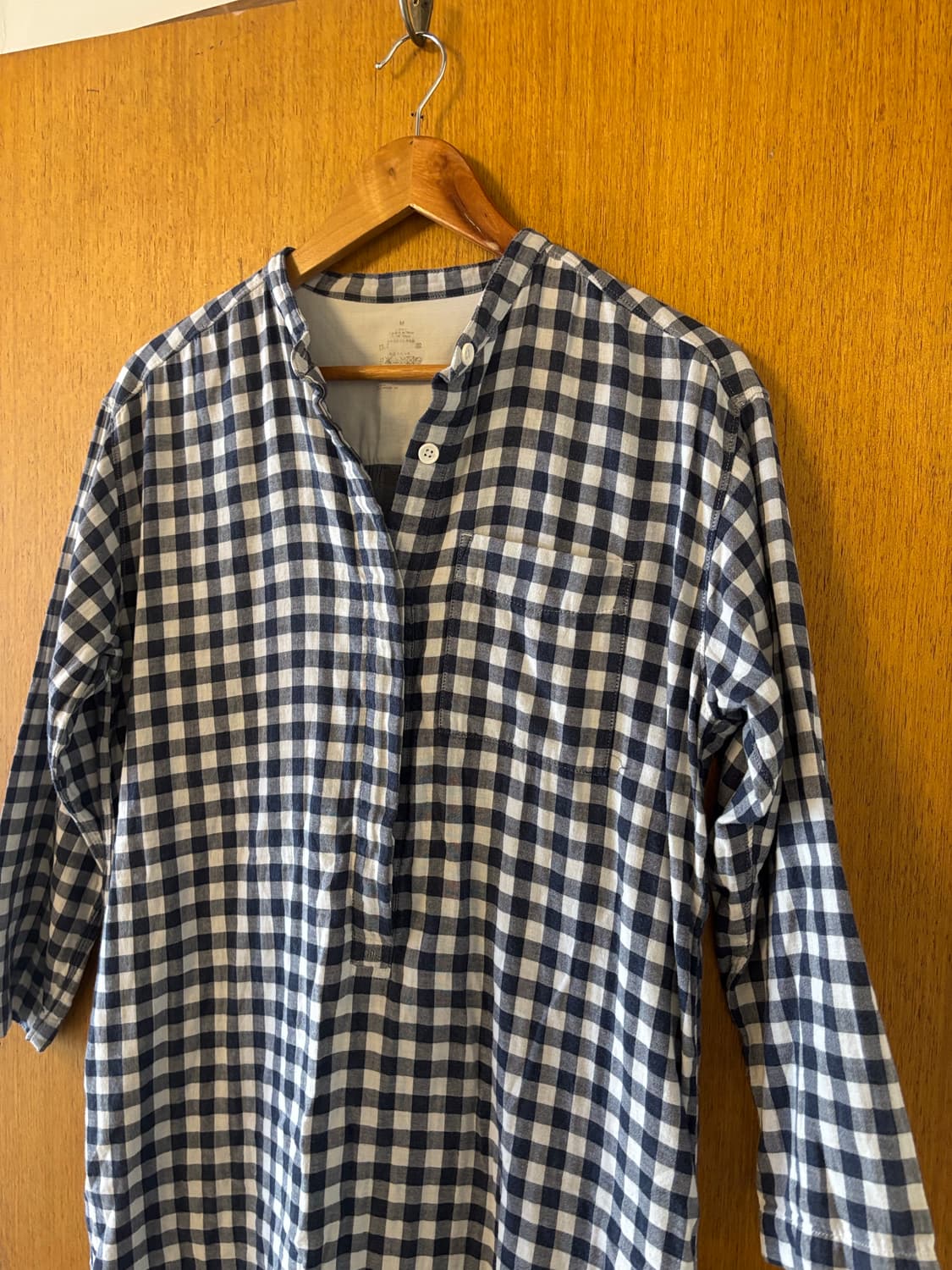 무인양품 체크 원피스파자마 상품이미지4