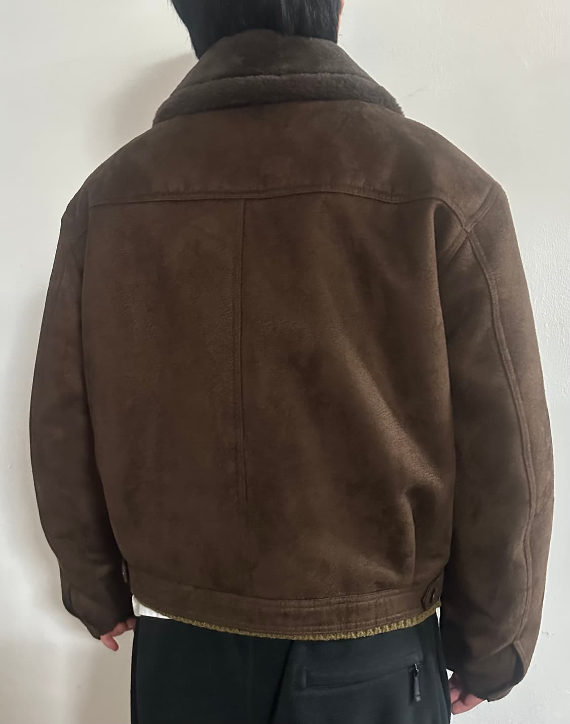 남성 무스탕 트러커 자켓 진브라운 L 사이즈 상품이미지5