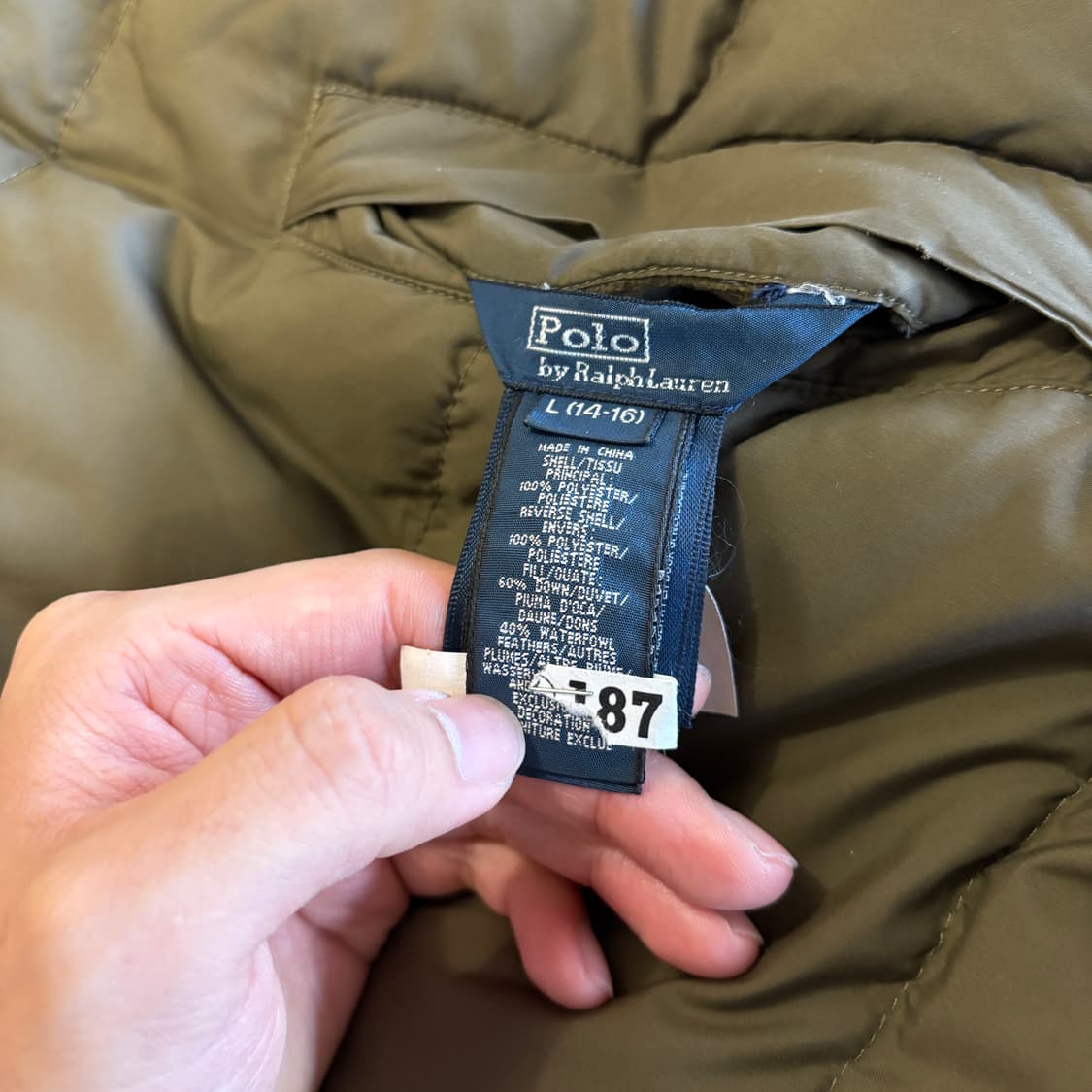 폴로 정품 브라운 , 오렌지 양면 덕다운 조끼 상품이미지9