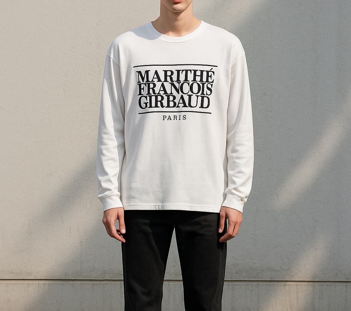 마리떼 프랑소와 저버 화이트 긴팔 티셔츠_XL 상품이미지1