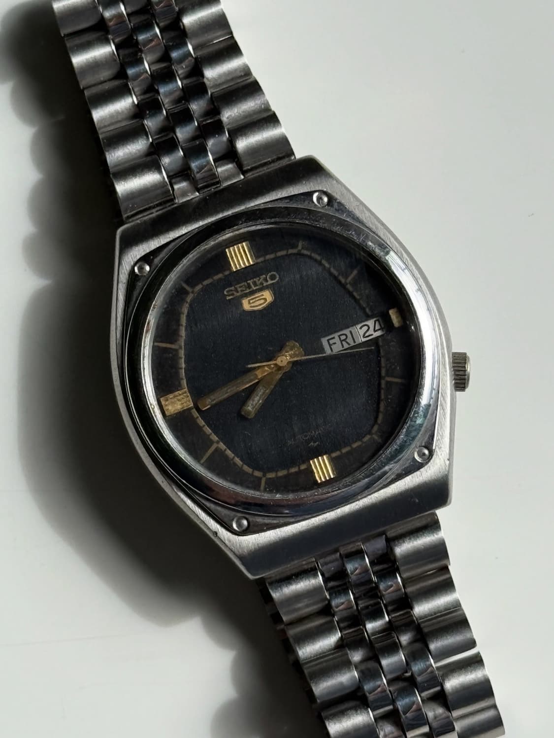 90s Seiko5 Automatic Vintage Metal Watch 상품이미지1