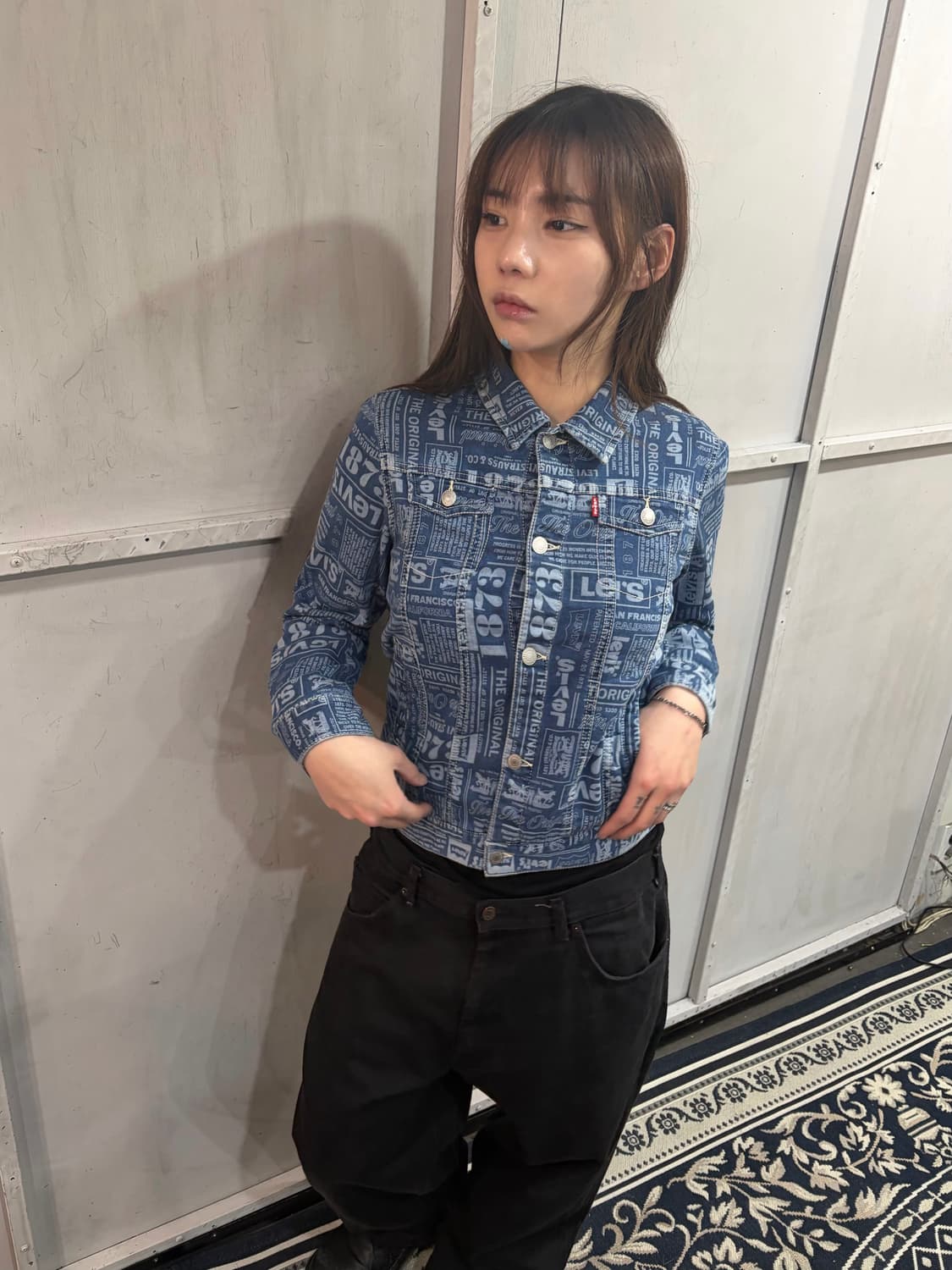 00s LEVIS girlz denim tracker jacket 상품이미지4