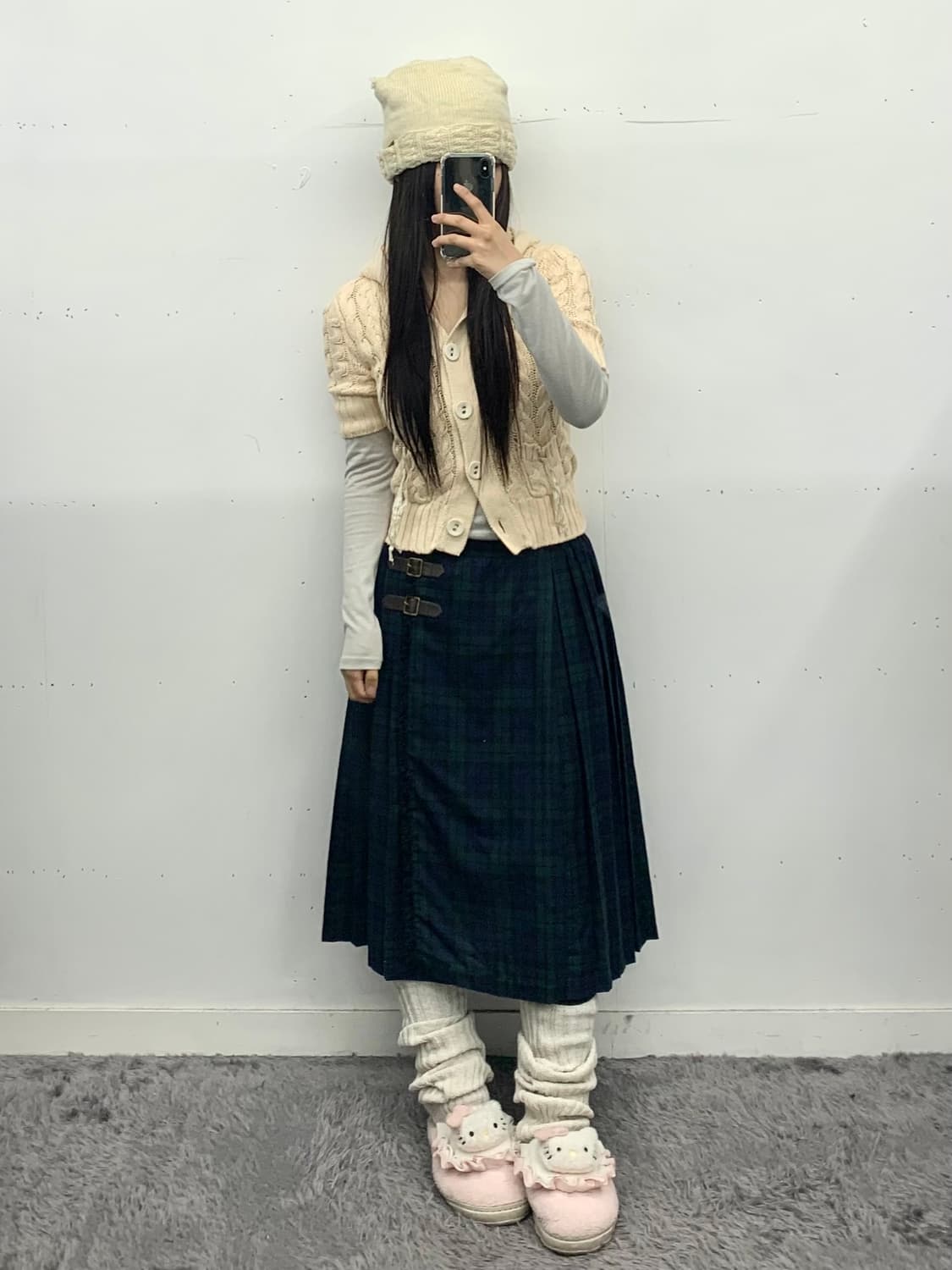 아베크롬비 피치 아이보리 하프 후드 가디건 상품이미지2