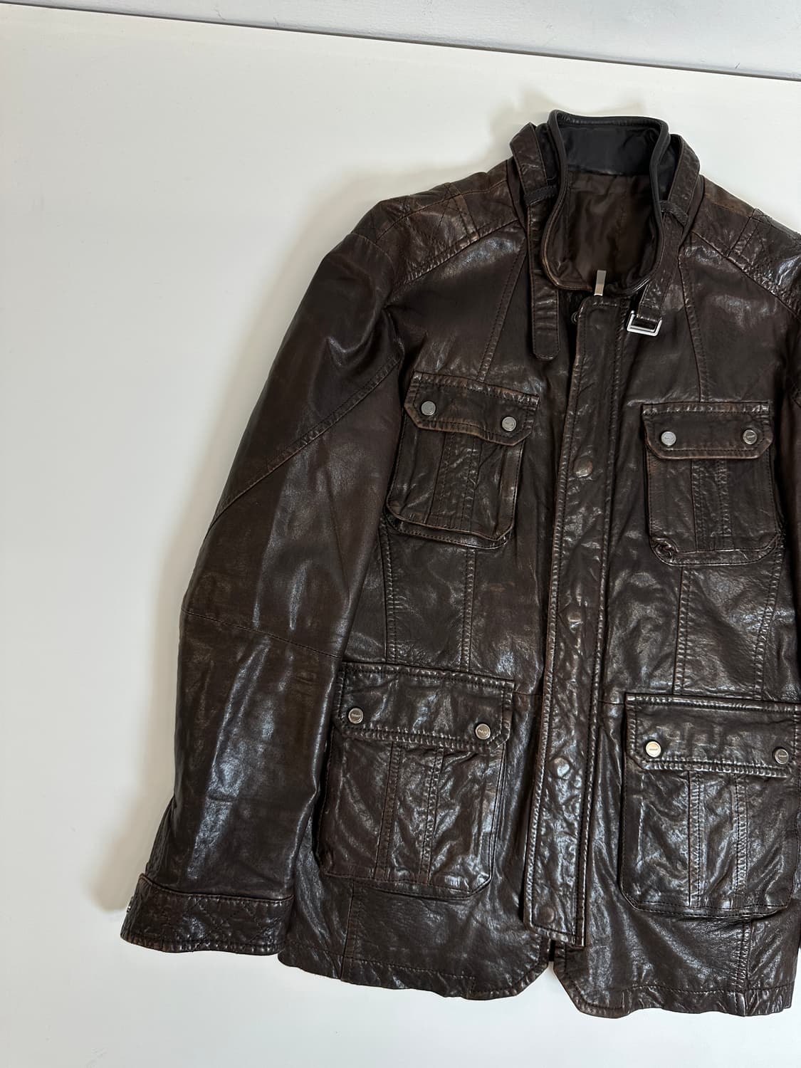 킨록 양가죽포켓 버클 자켓(안감누빔) 상품이미지2