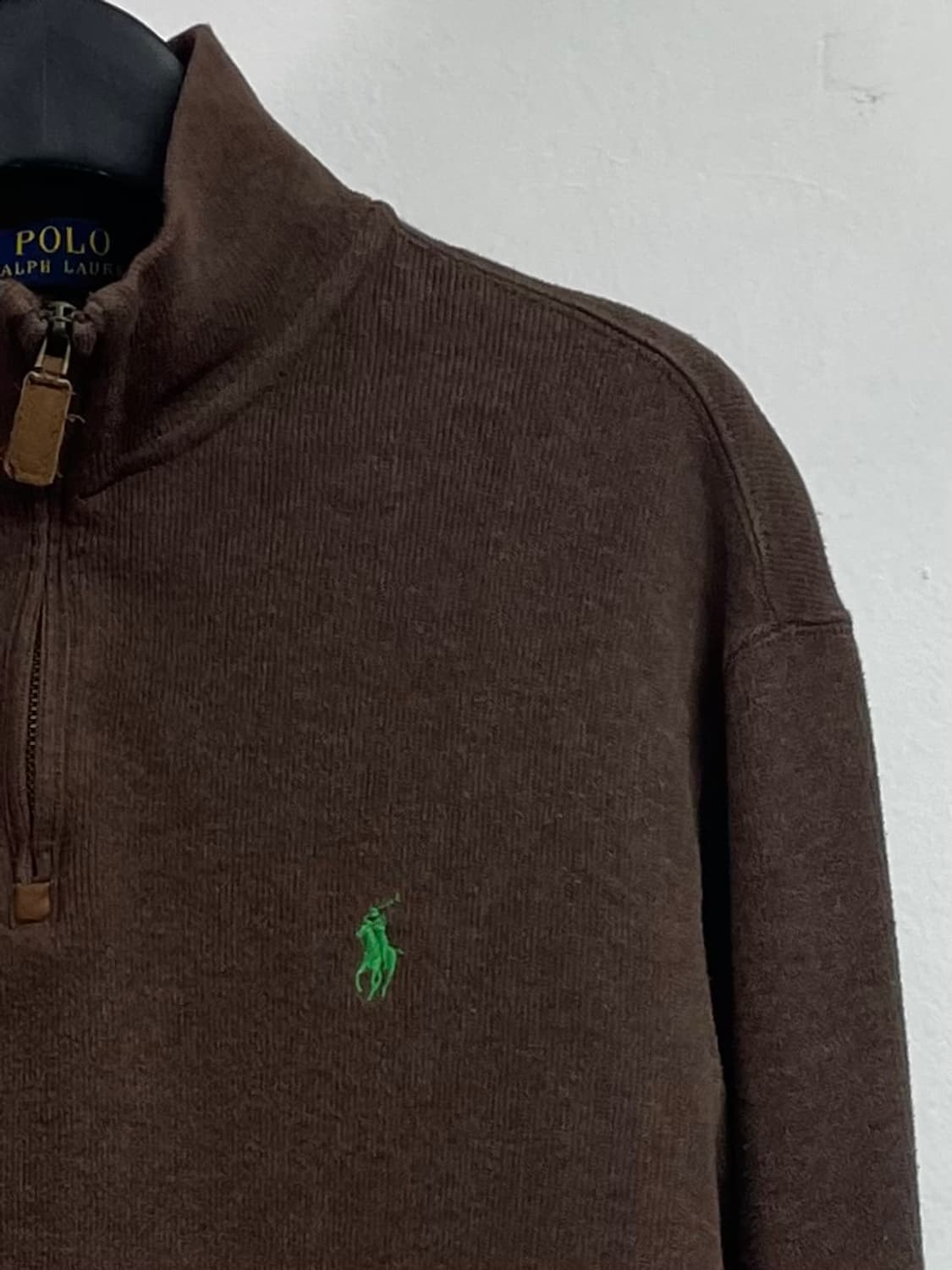 폴로 랄프로렌 브라운 반집업 맨투맨 (on.09)   상품이미지2