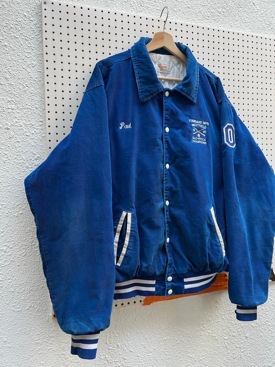 1980s RENNOC USA CORDUROY 코듀로이바시티자켓 상품이미지3