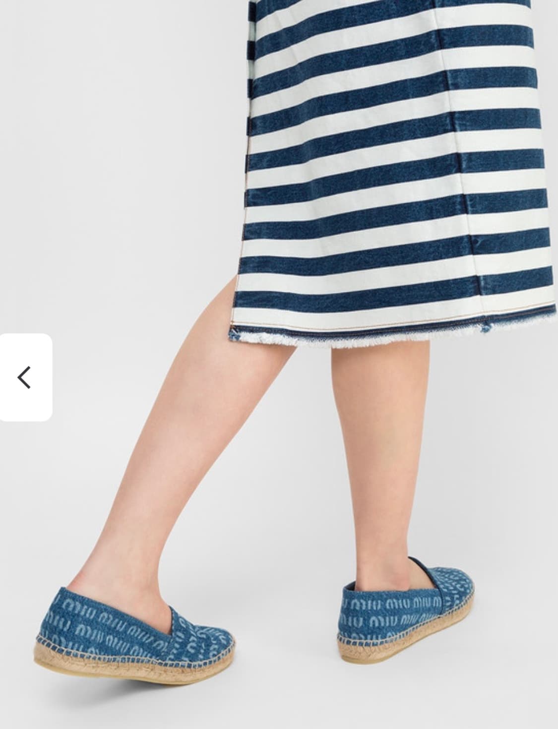 [새상품,최저가] Miu Miu 미우미우 데님 에스파듀 슬립온 상품이미지3