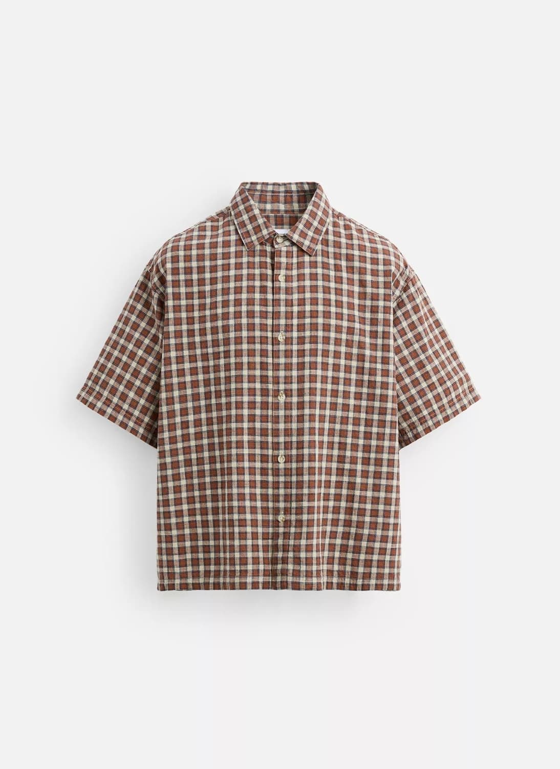 자라 텍스쳐드 체크 셔츠 zara textured check shirt 상품이미지1