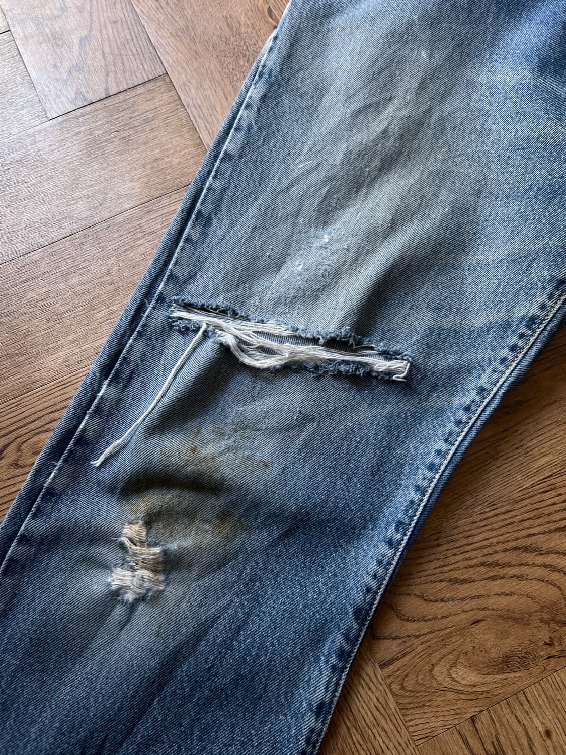 [38]리바이스 USA 517 빈티지 디스트로이드 플레어핏 데님 팬츠 상품이미지6