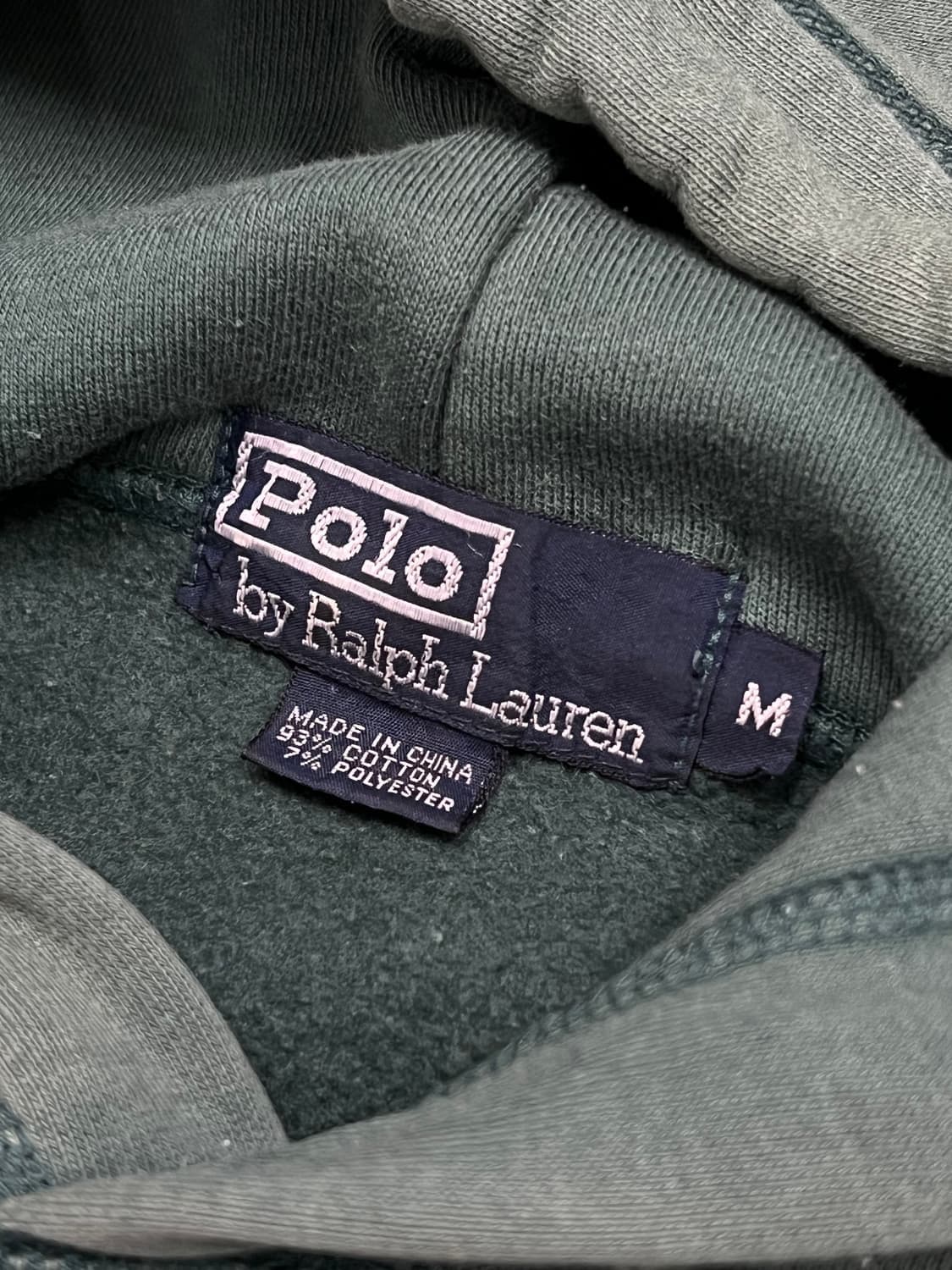 (M) 폴로 랄프로렌 90s 폴로베어 후드 티 그린 상품이미지4