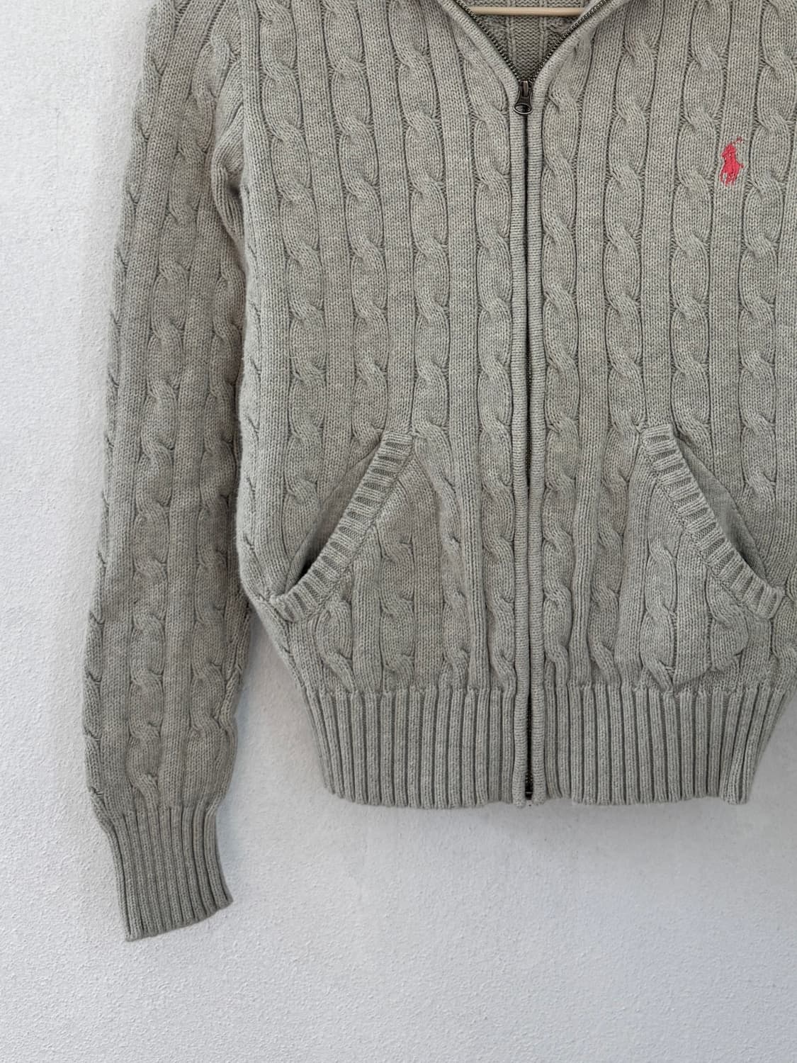 폴로 연그레이 후드집업 상품이미지3