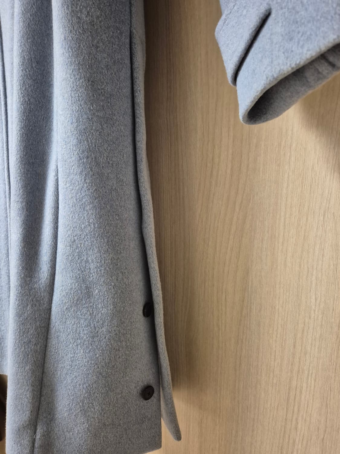 브랜드 멜란지블루 고급울모직 코트 상품이미지5