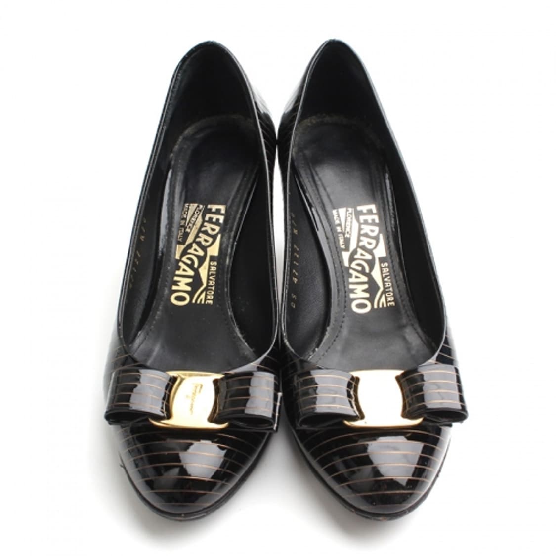 페라가모 블랙 바라 페이던트 펌프스 6반 C 상품이미지4