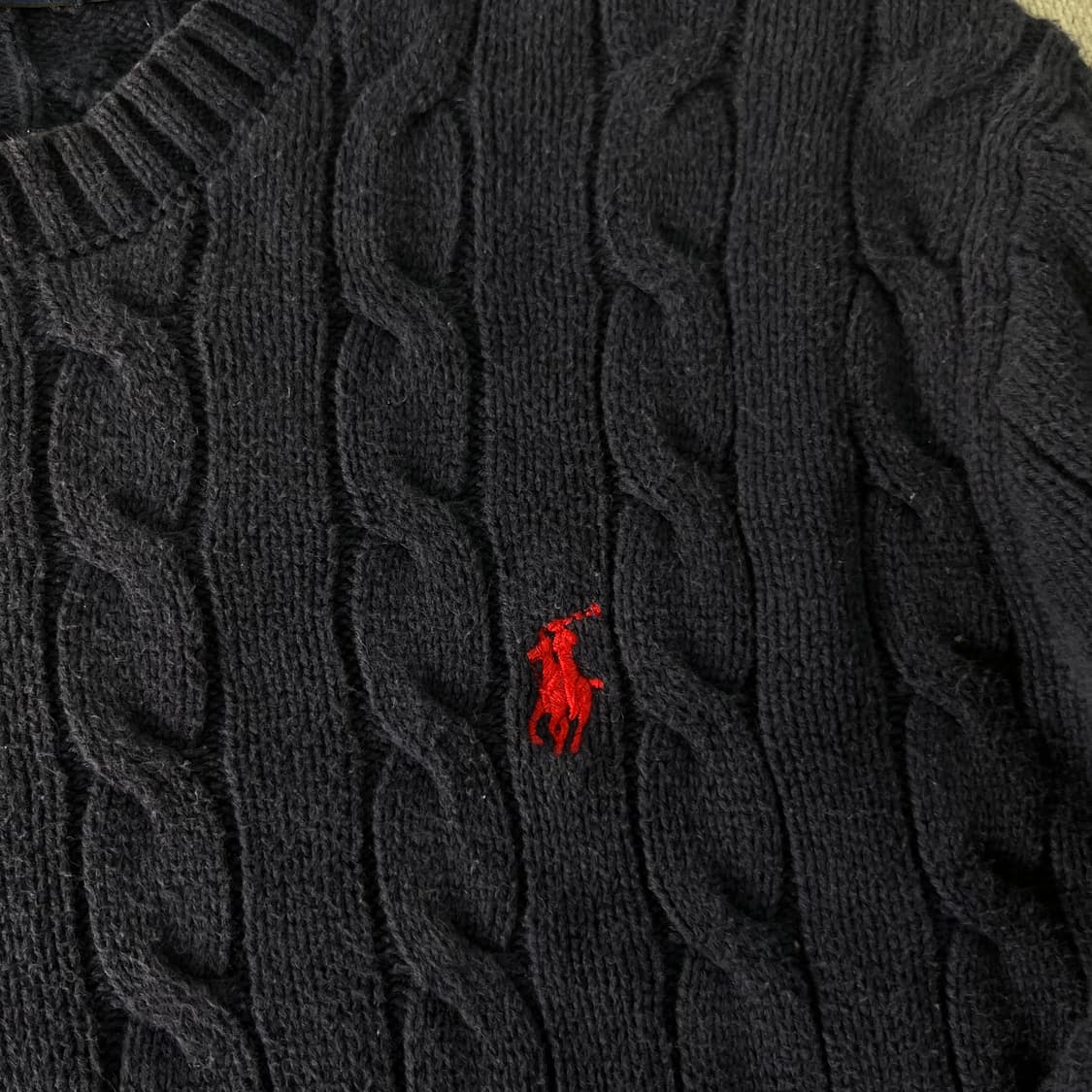 95 폴로랄프로렌 꽈배기 네이비 니트 상품이미지3