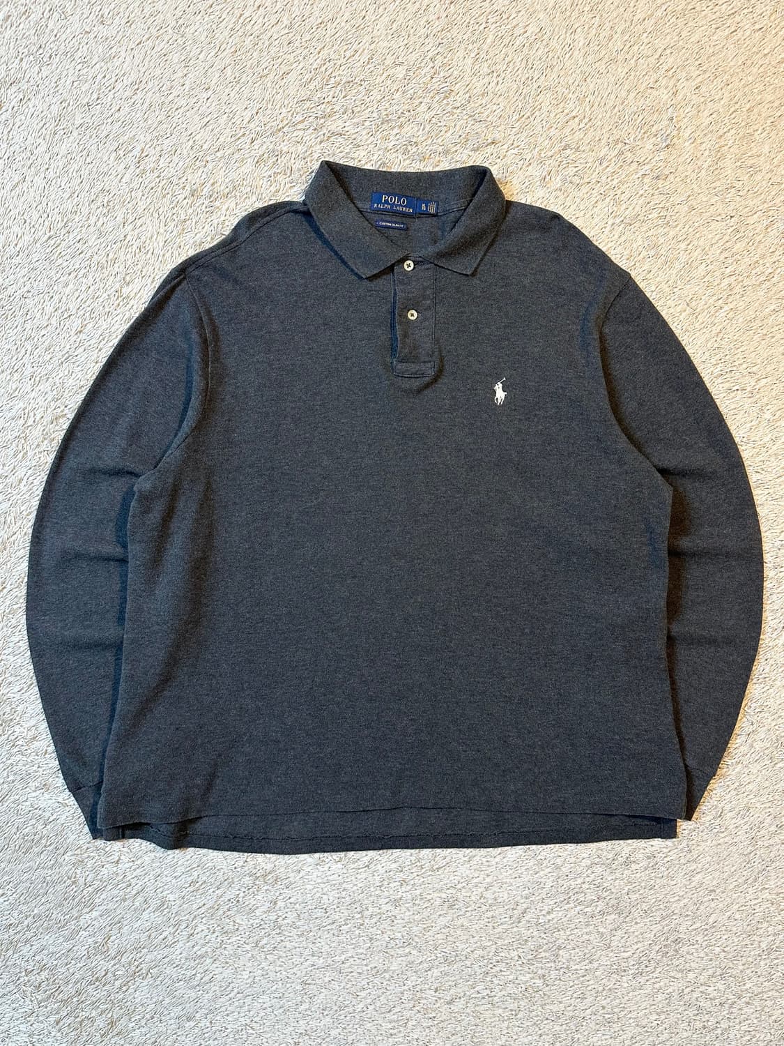 폴로 랄프로렌 화이트포니 PK 긴팔 카라티 차콜 상품이미지1