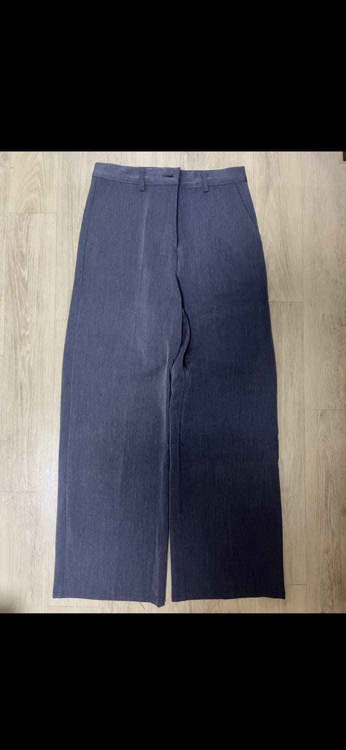 [새상품] 에이블리 쇼퍼랜드 와이드 일자 슬랙스 팬츠 그레이 상품이미지3