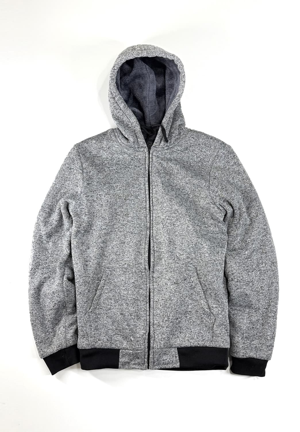 기모  안감 퍼 후드 집업 자켓 상품이미지1