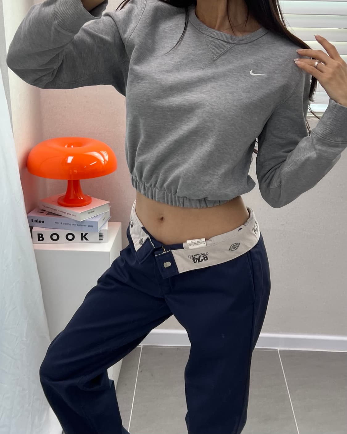 (WOMEN)나이키 크롭 맨투맨-M1446 상품이미지5