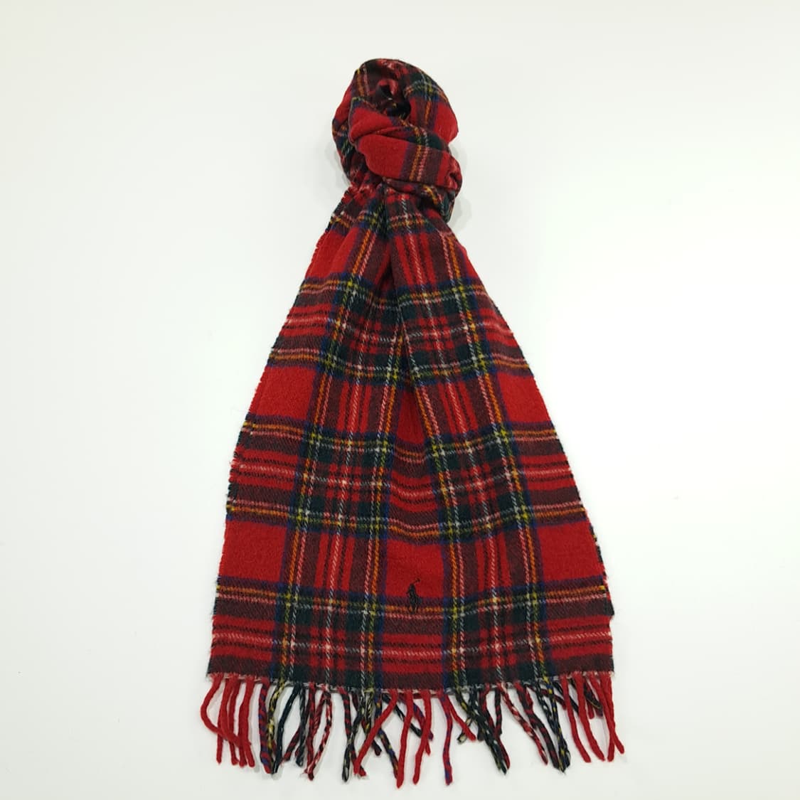 MX191 폴로 랄프로렌 크리스마스 타탄체크 램스울 목도리 머플러 상품이미지1