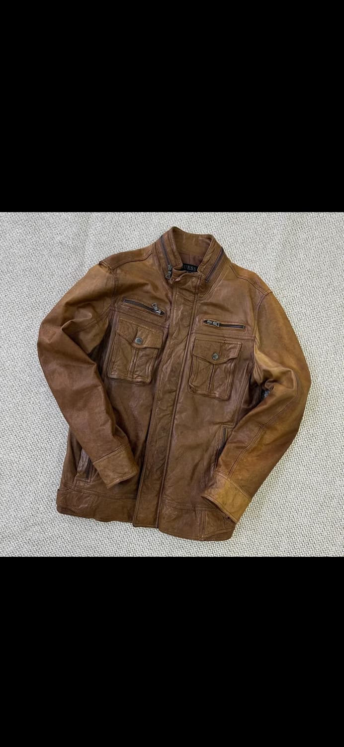 GUESS 게스 남성 가죽 자켓  상품이미지1