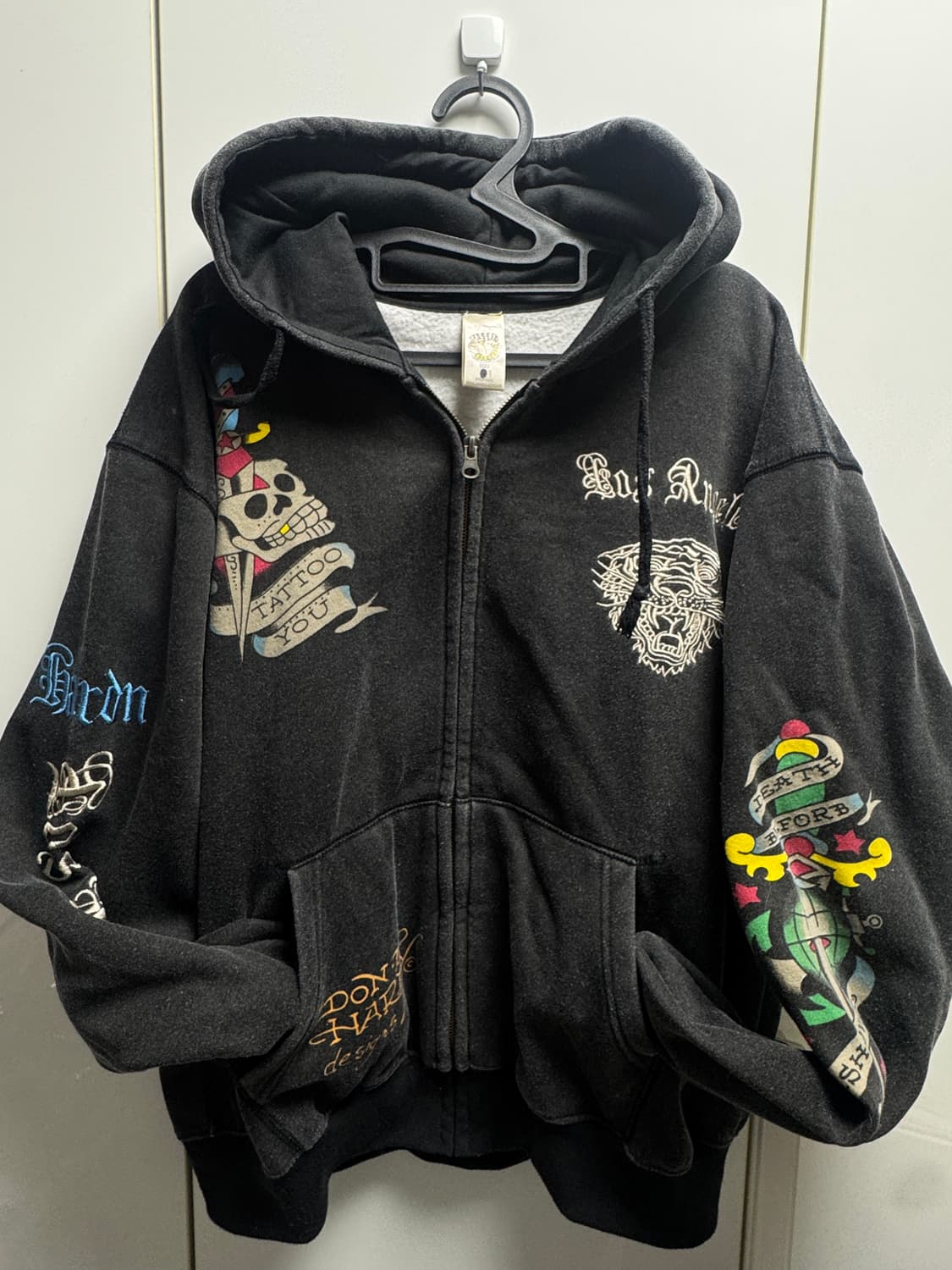 Ed Hardy 블랙 후드집업 상품이미지1