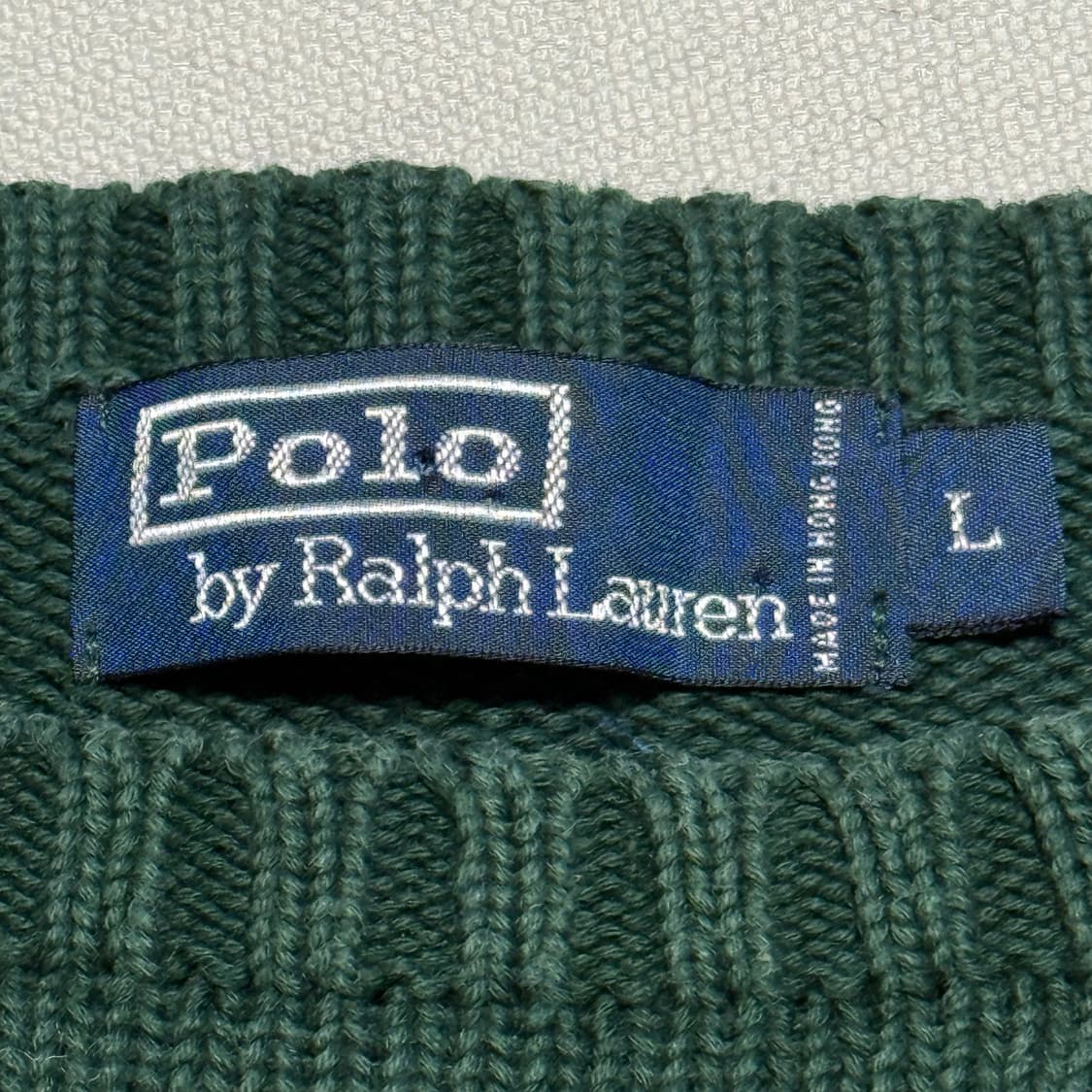 L 폴로랄프로렌 그린 코튼 니트 상품이미지4