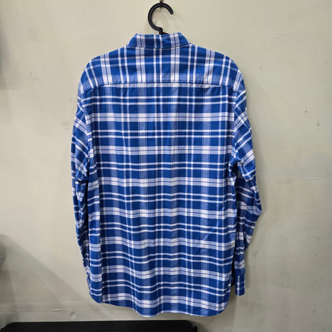 [100] 10’s LACOSTE 슬림핏 체크 셔츠 (블루) 상품이미지3