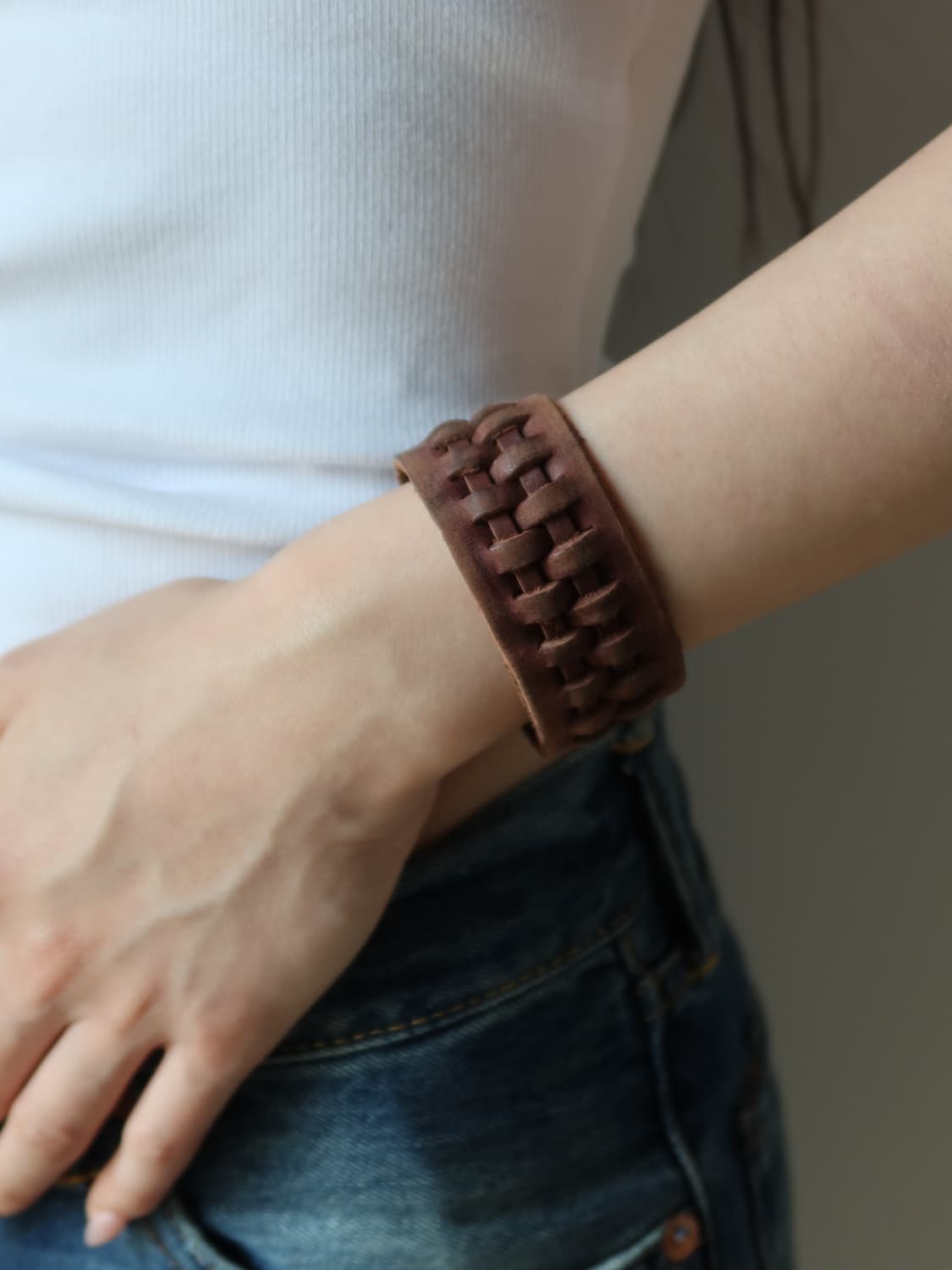woven leather bracelet 상품이미지2