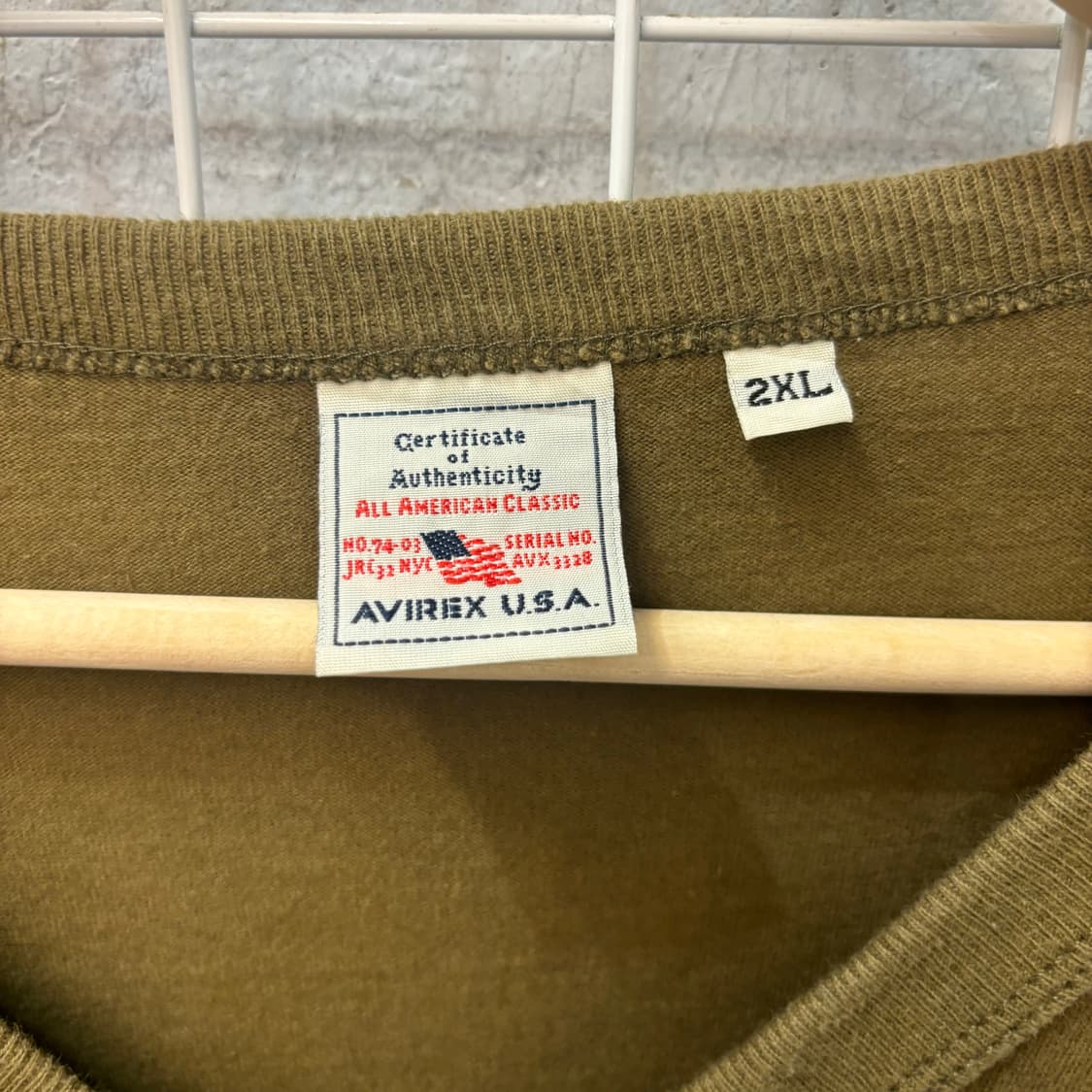 아비렉스 카키 반팔 티셔츠 2XL 상품이미지7