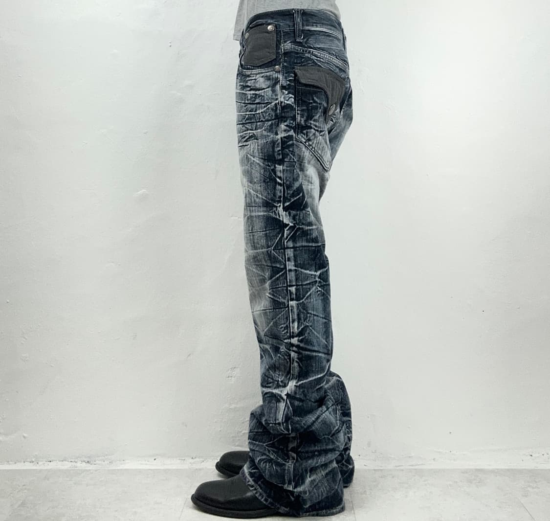 Wild Life Crinkle Wash Graphic Denim Pan 상품이미지2
